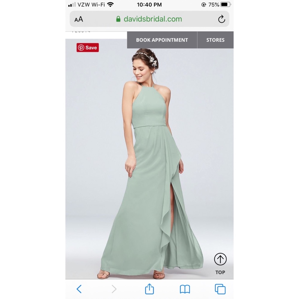 Dusty sage bridesmaid dress